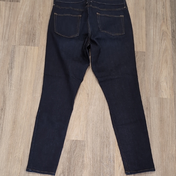 Good American Dark Indigo Skinny Jeans Size 16 Side Zipper - Picture 5 of 5